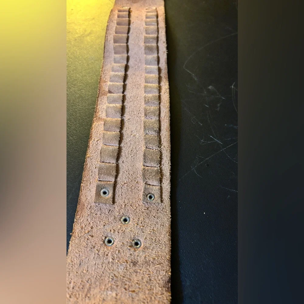 leather cartridge belt, specifically designed with individual loops